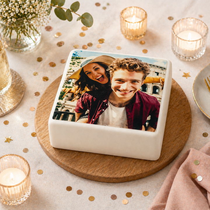 Square photo cake