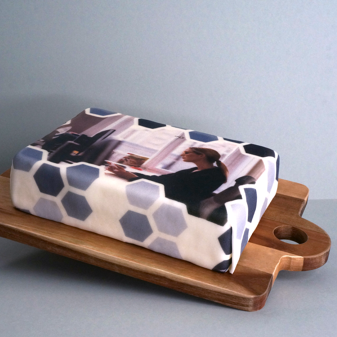 Photo Cake With Business Frame, square