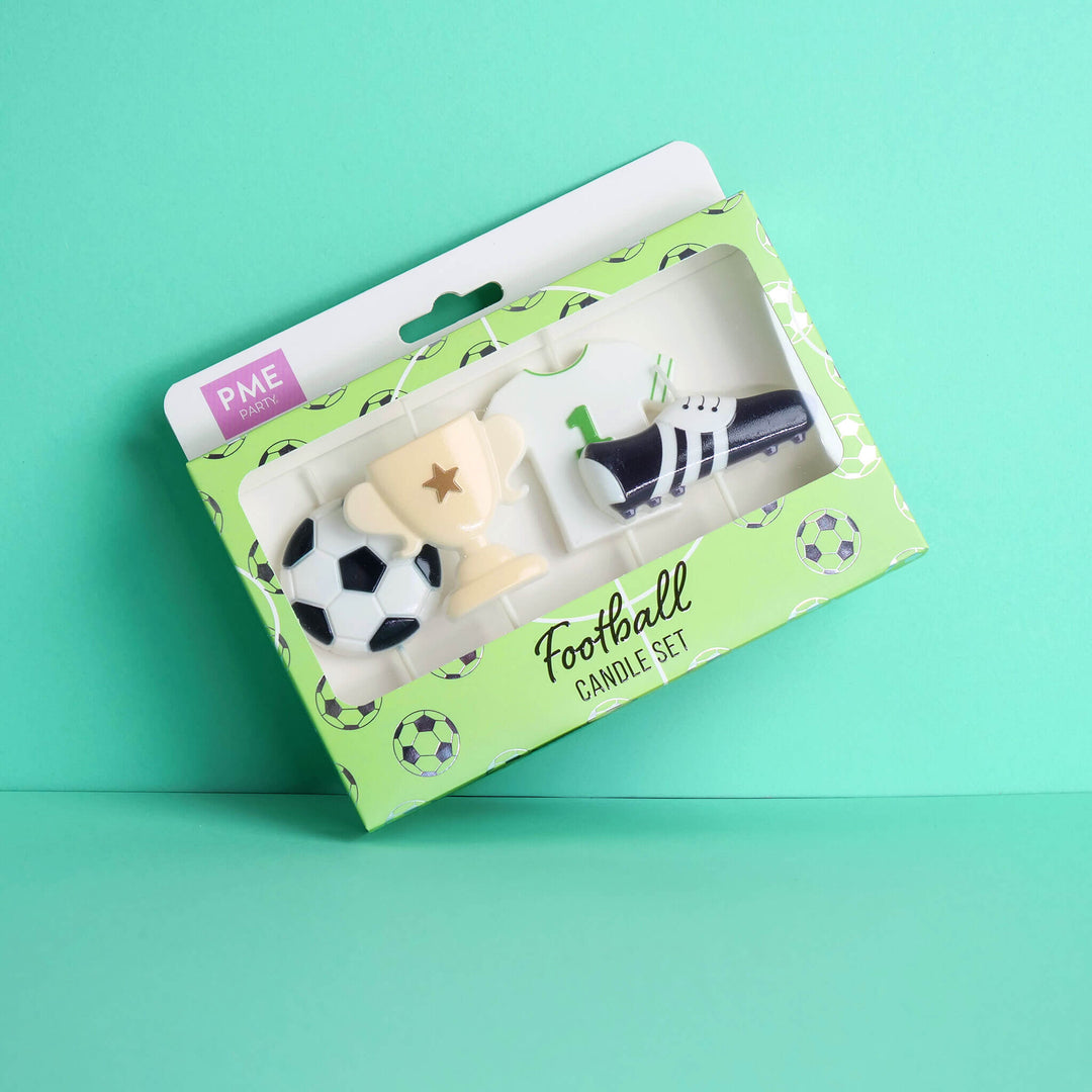 Football Cake Candle Set (4 pieces)