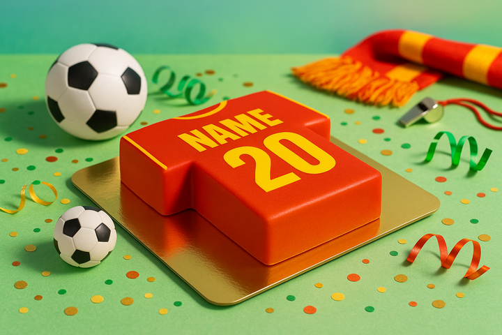 Football shirt cake, plain – various colours