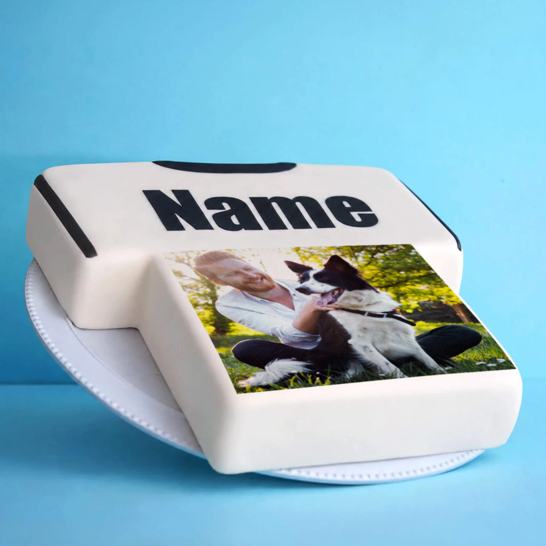 Football Jersey Photo Cake, white