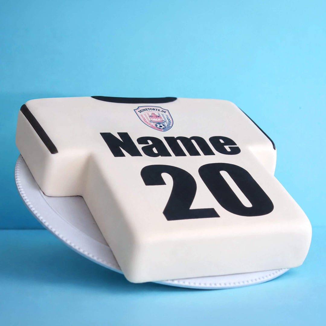 Football shirt cake with crest, plain – various colours