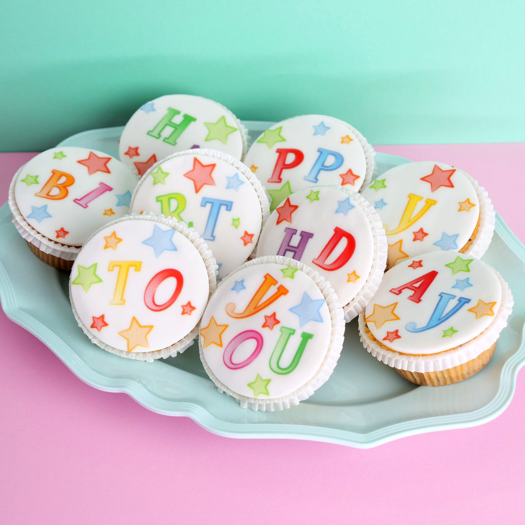 Birthday cupcakes, 9 pieces