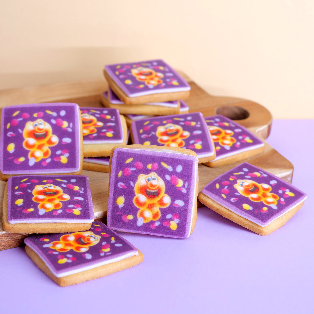 Gelini cookies – colorful confetti, square (12 pieces)