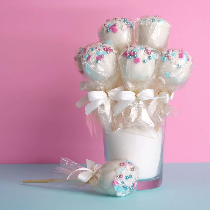 Blue Gender Reveal Cake Pops "It's a Boy" (12 pieces)