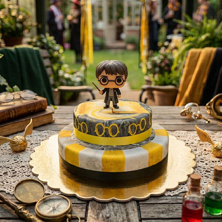 Harry Potter® on a 2-tier badger cake