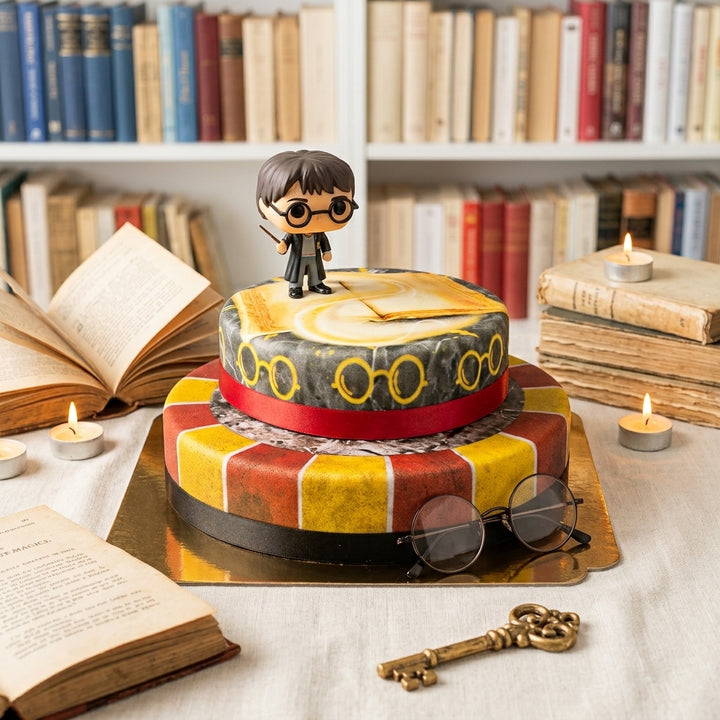 Harry Potter® on a two-tier lion cake