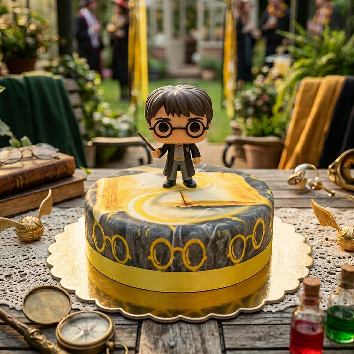Harry Potter® on a yellow magic cake