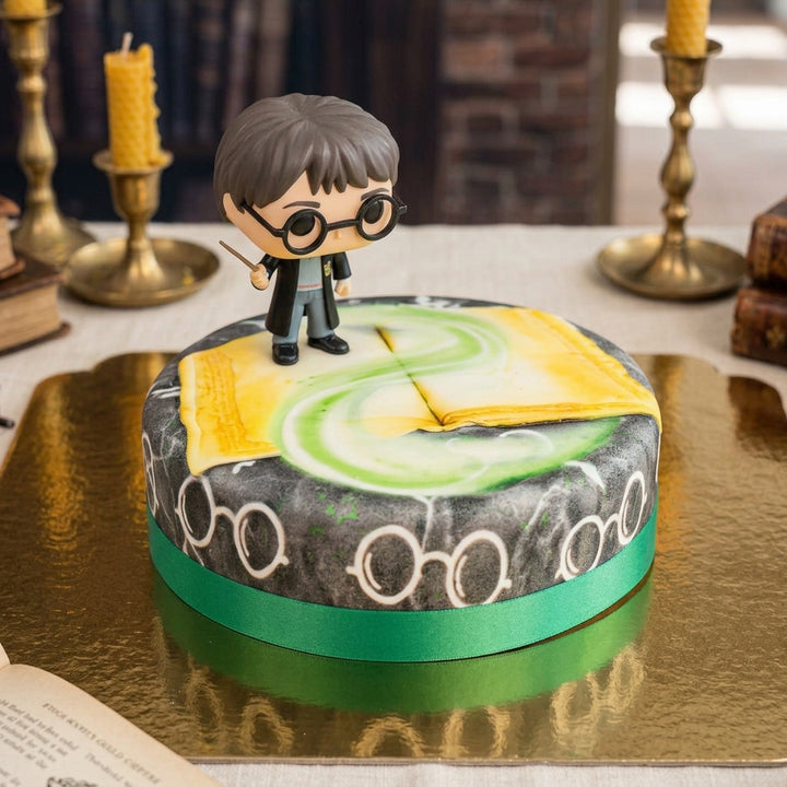 Harry Potter® on a green magic cake