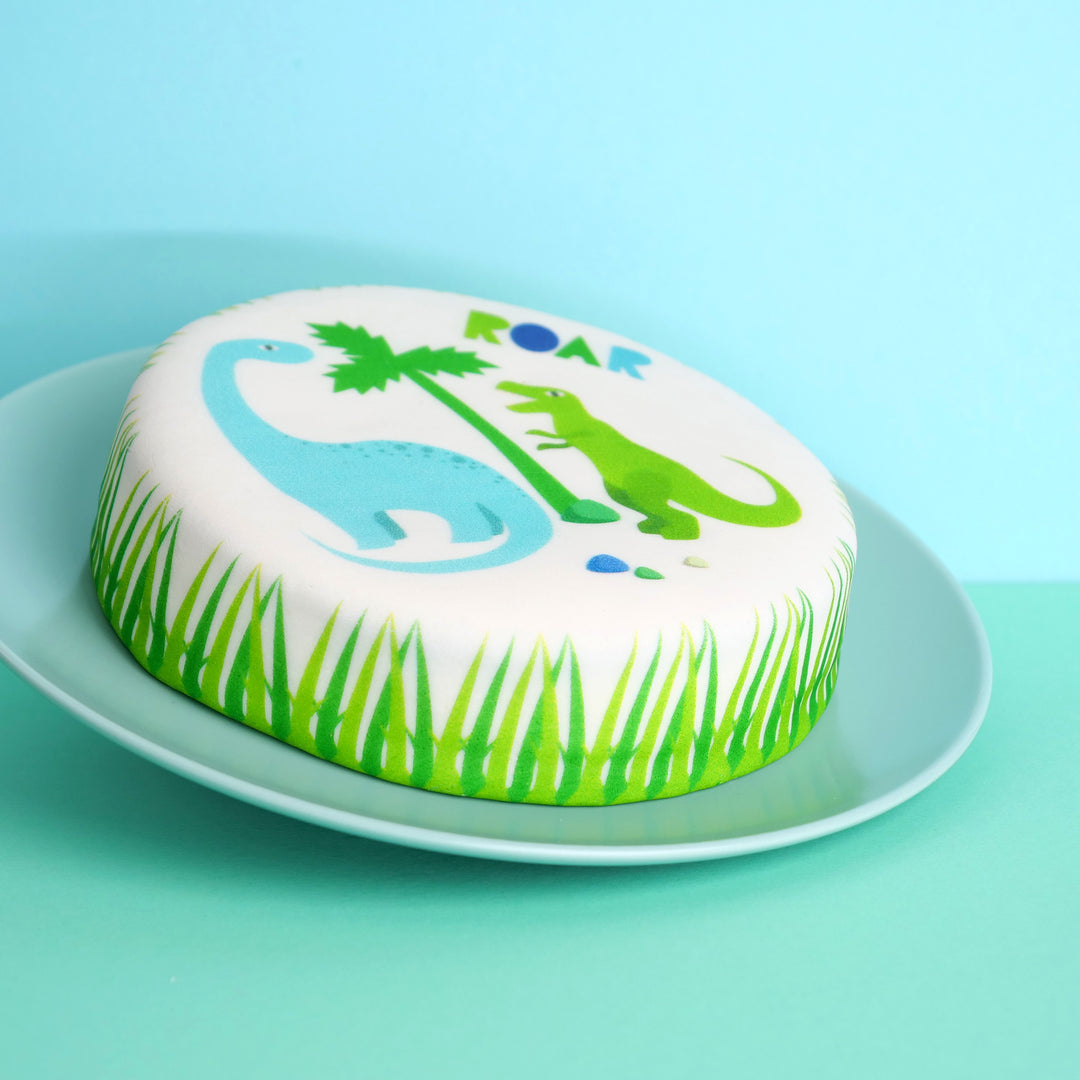 Small dinosaur cake