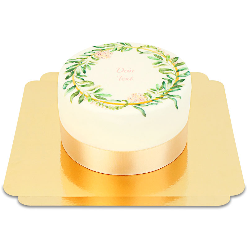 Deluxe Eukalyptus Torte + individuelle Beschriftung