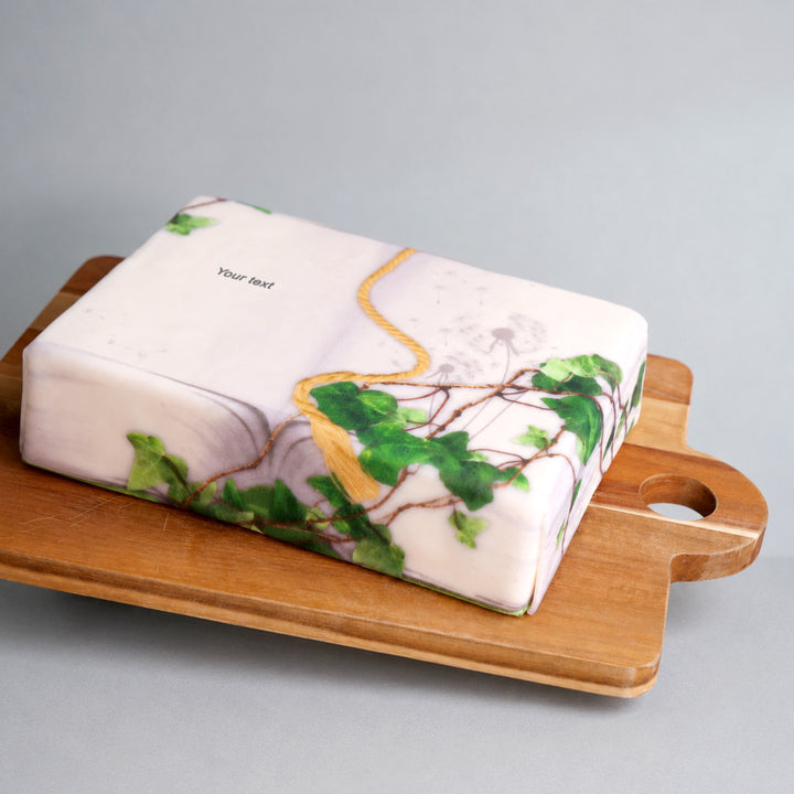 Book Cake With Ivy + Individual Lettering