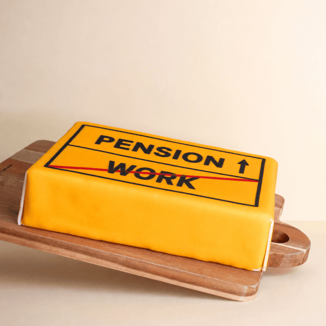 Square Street Sign Cake Pension