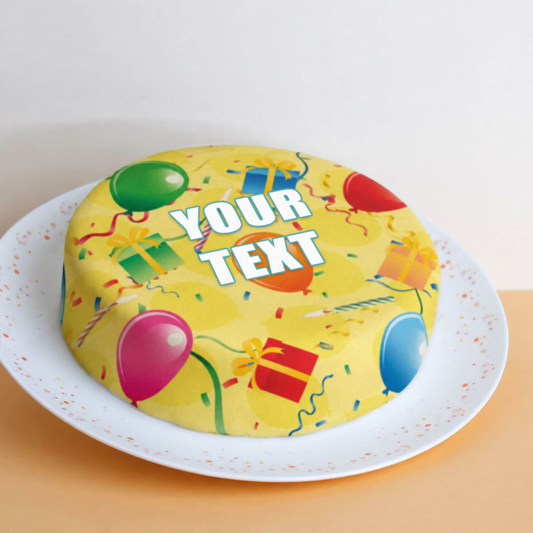 Birthday Cake with Personalized Message
