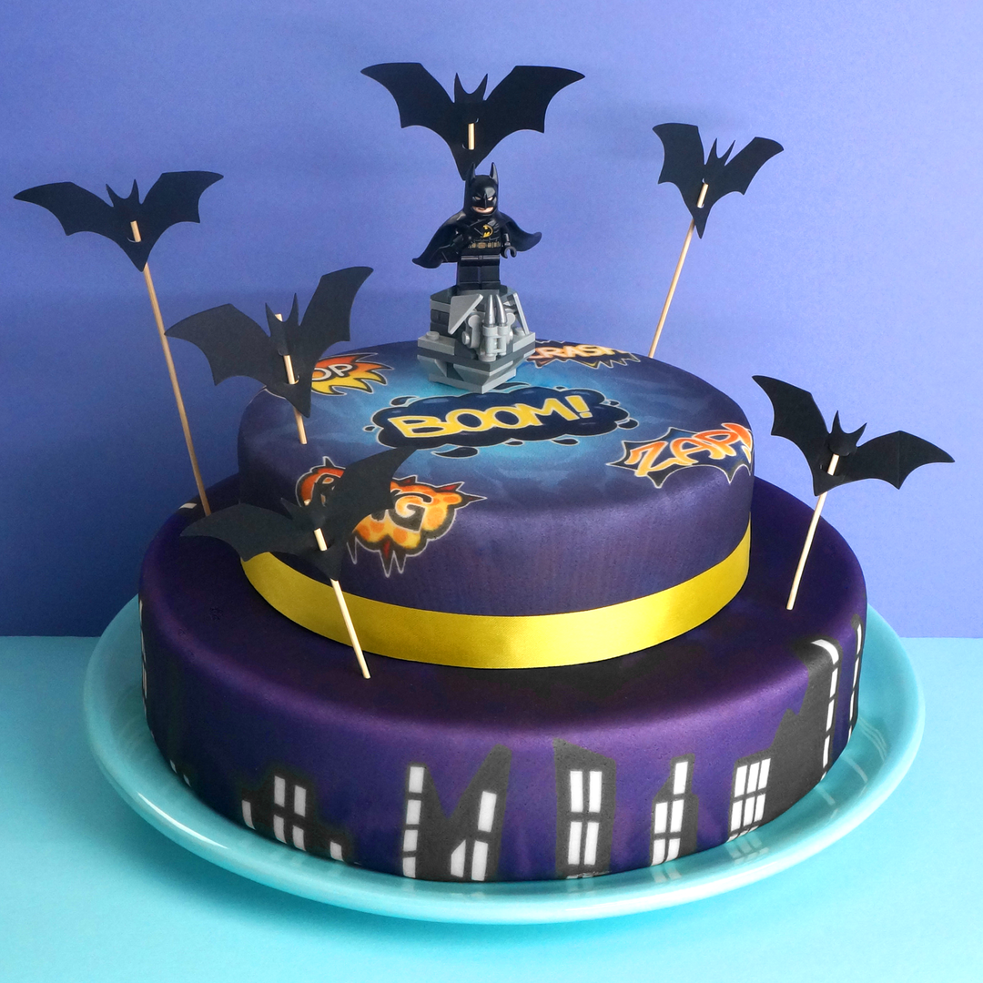 LEGO Batman® Figure on a 2-Tiered Cake