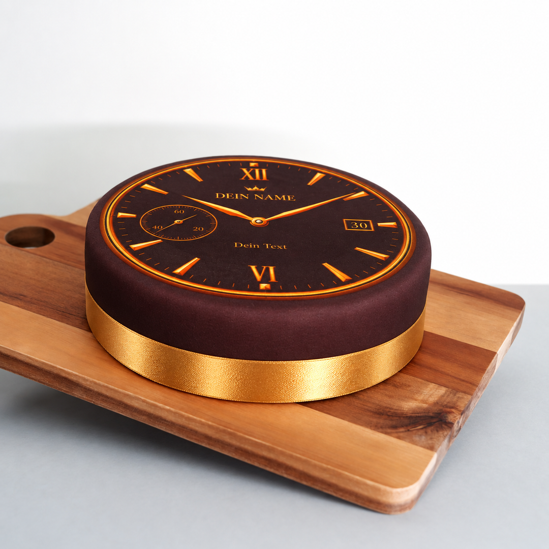 Luxury Watch Cake, Burgundy