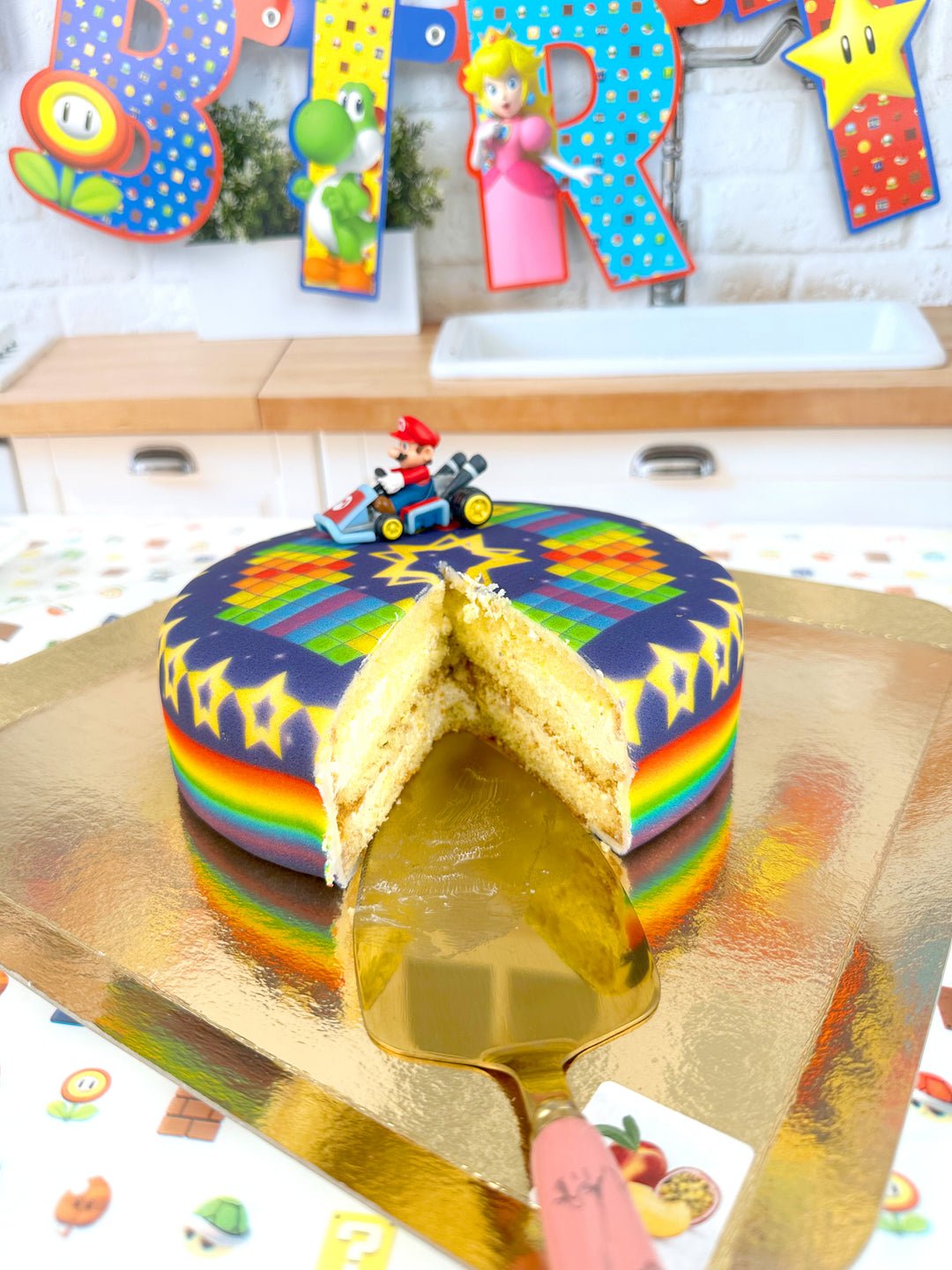 Mario Kart® on Star Track Cake