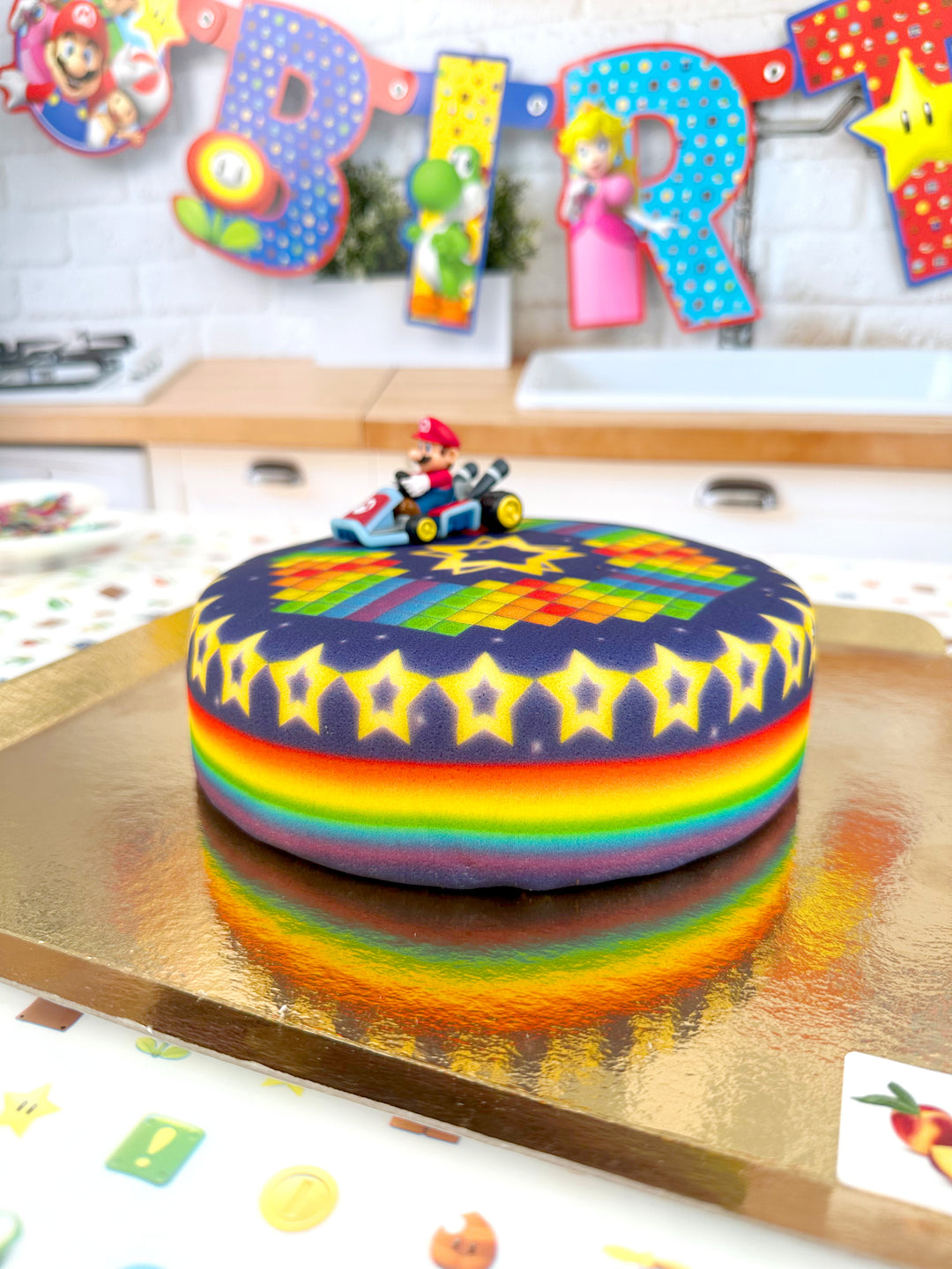 Mario Kart® on Star Track Cake