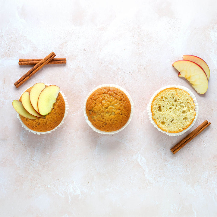 Apple and cinnamon muffins, 9 pieces
