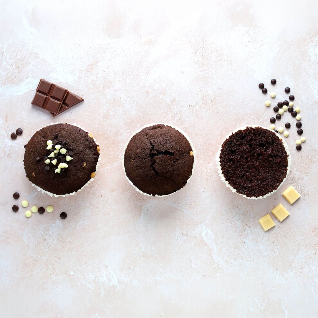 Chocolate muffins, 9 pieces