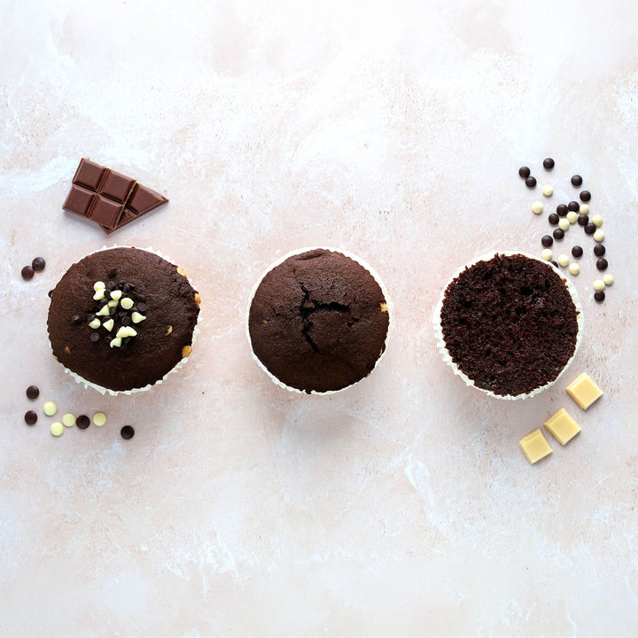 Chocolate muffins, 9 pieces