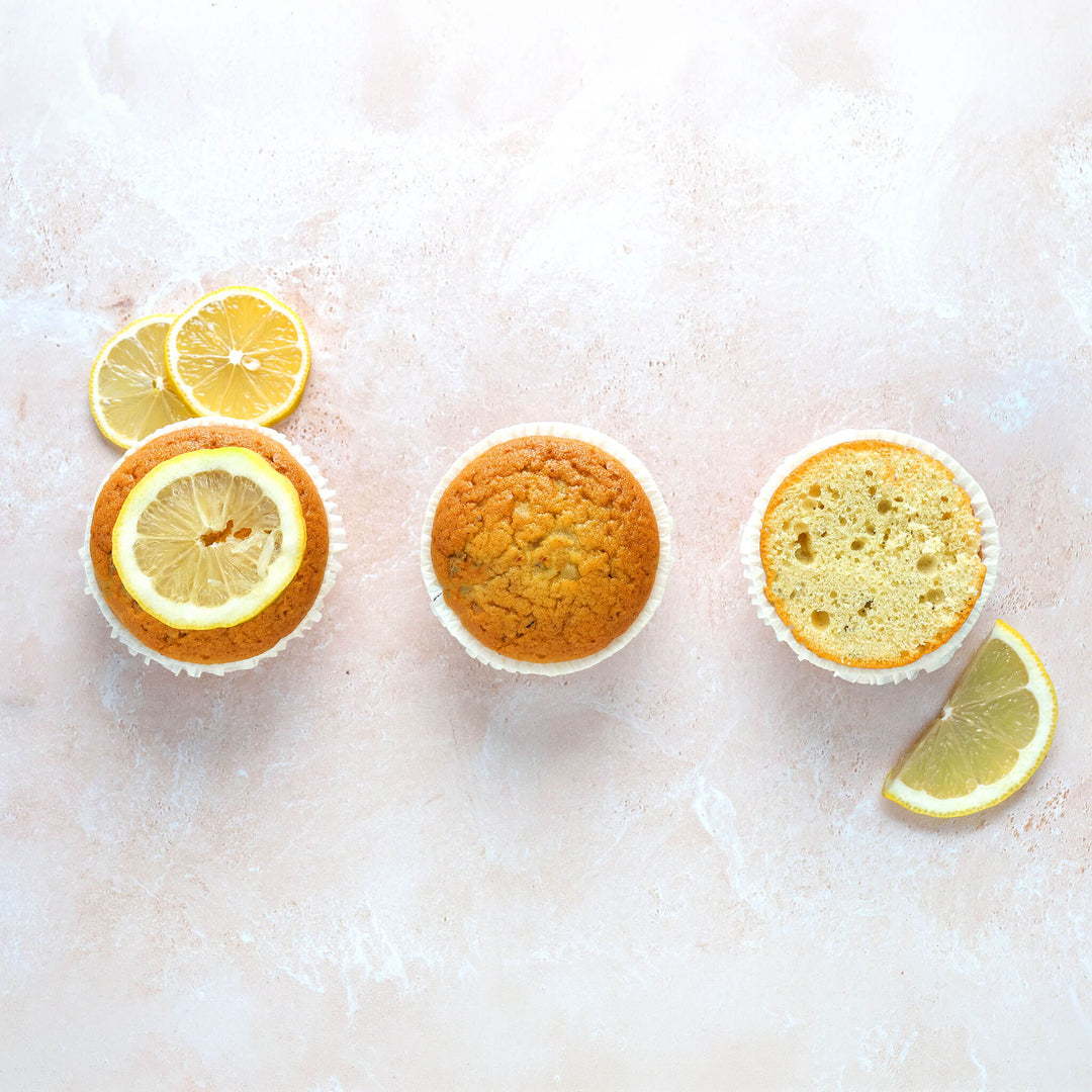 Lemon muffins, 9 pieces