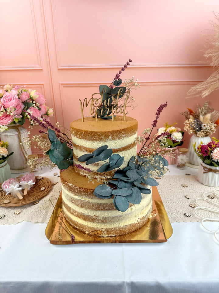 Naked Cake wedding cake – vanilla/raspberry