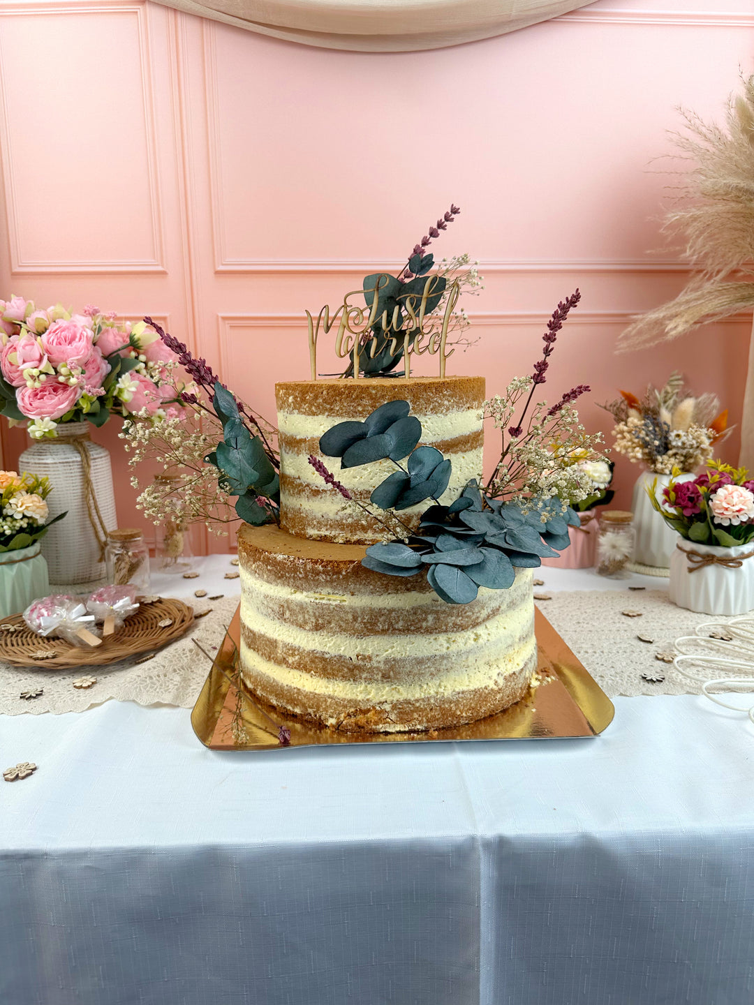 Naked Cake wedding cake – vanilla/raspberry