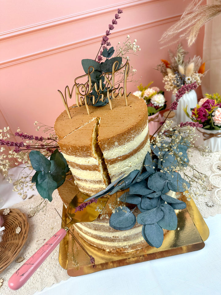 Naked Cake wedding cake – vanilla/raspberry