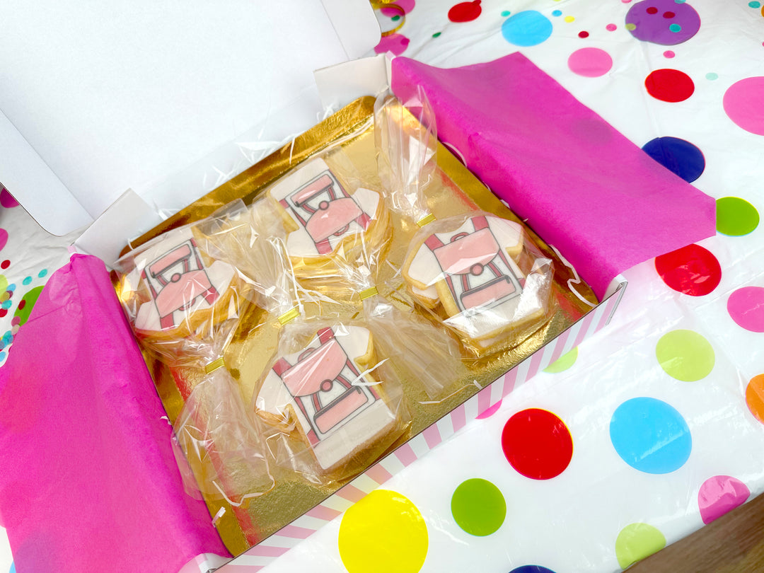 Pink Schoolbag Biscuits (12 pieces)