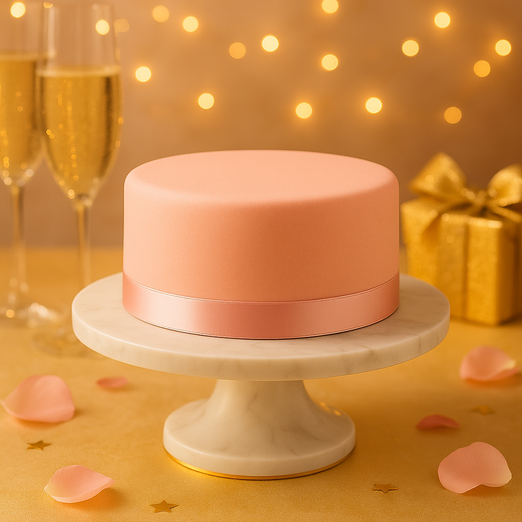 Pink Deluxe Cake with Cake Ribbon