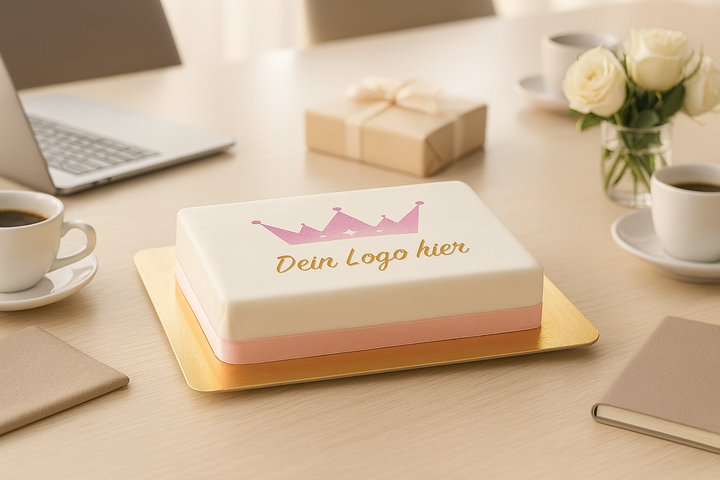 Rectangular logo cake