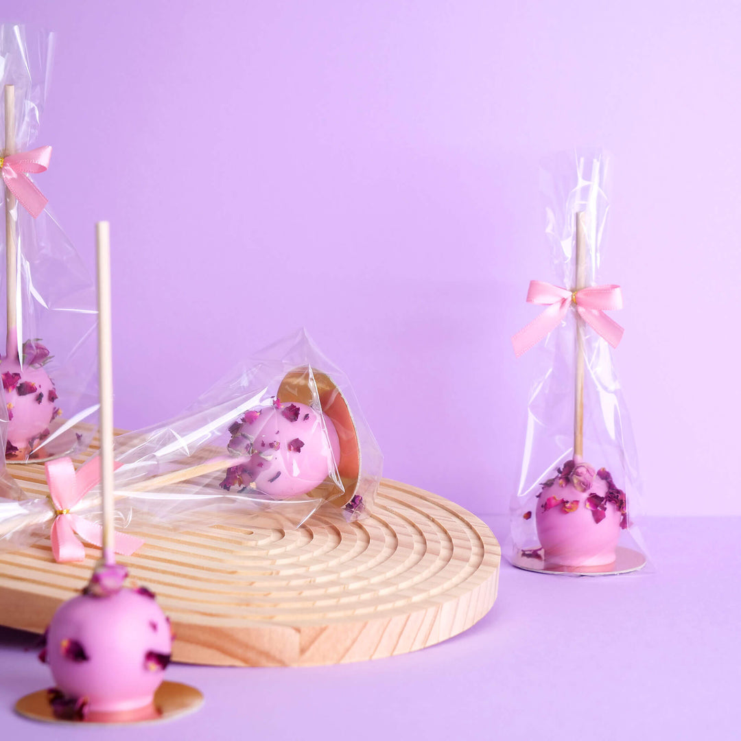 Pink Rose Petal Deluxe Cake Pops (10 pieces)