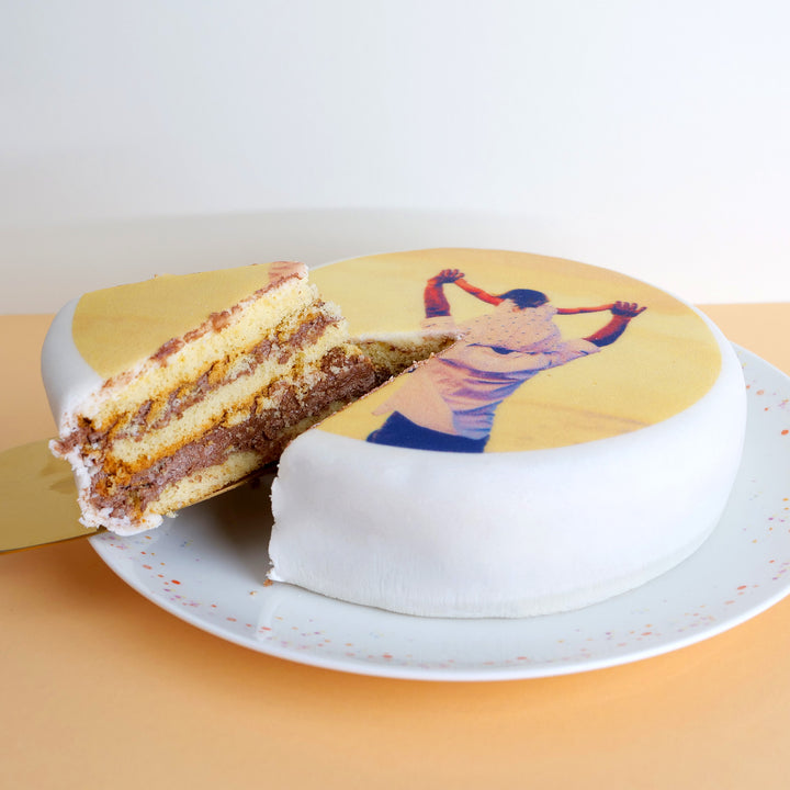 Round photo cake