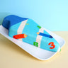 School cone cake with light blue pens