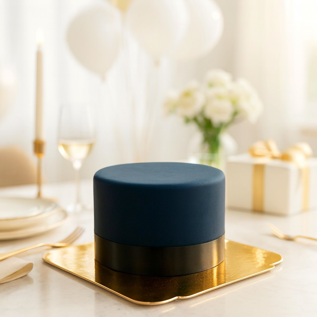 Black Deluxe Cake with Cake Ribbon