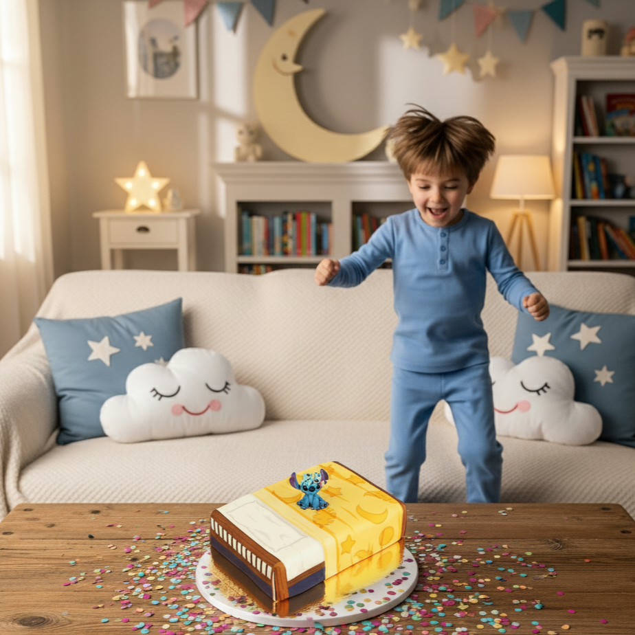 Stitch® with Schrulle on Bed Cake