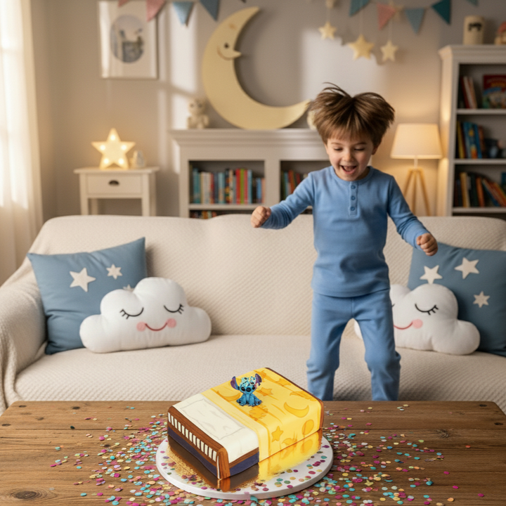 Stitch® with Schrulle on Bed Cake