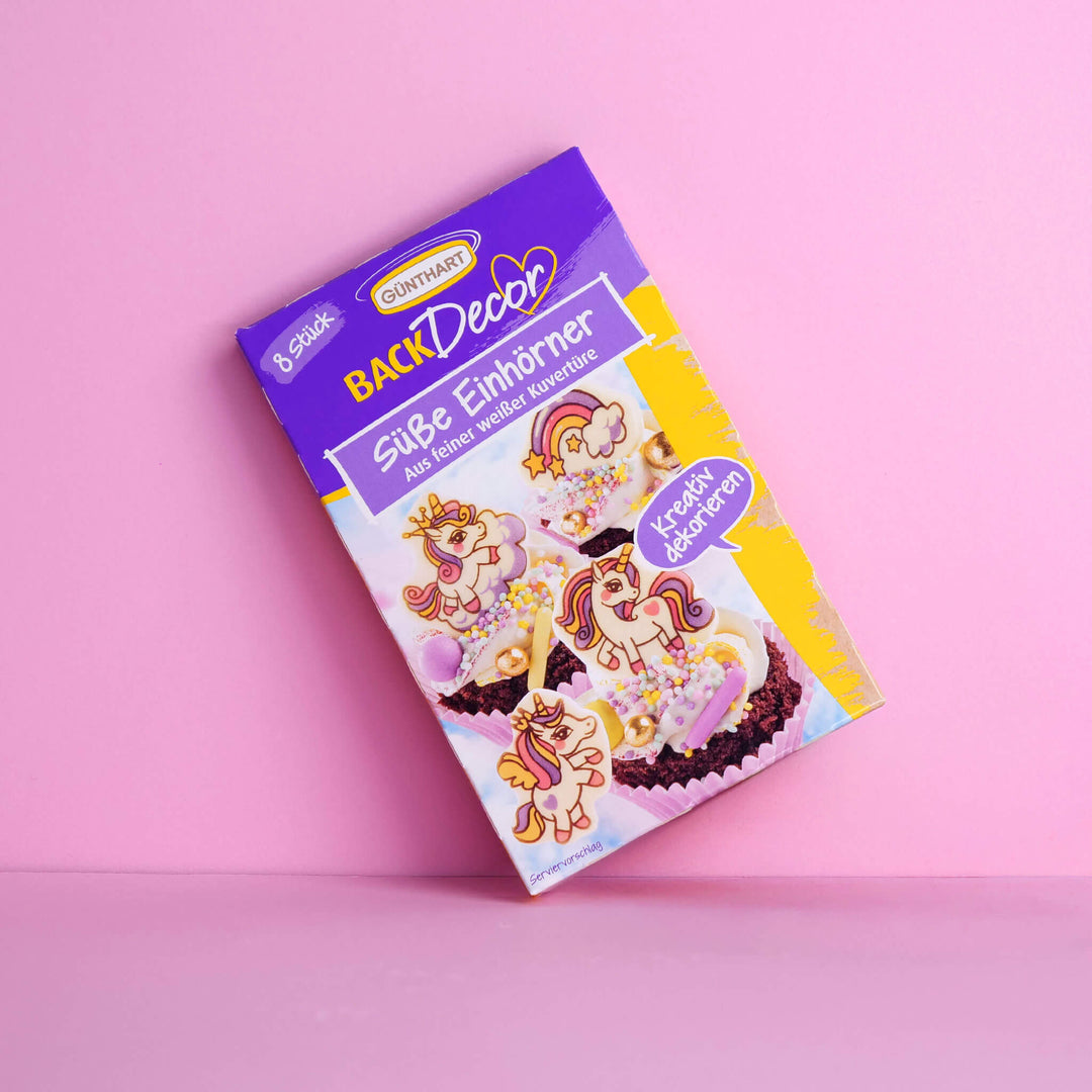 Sweet unicorn chocolate decorations (8 pieces)