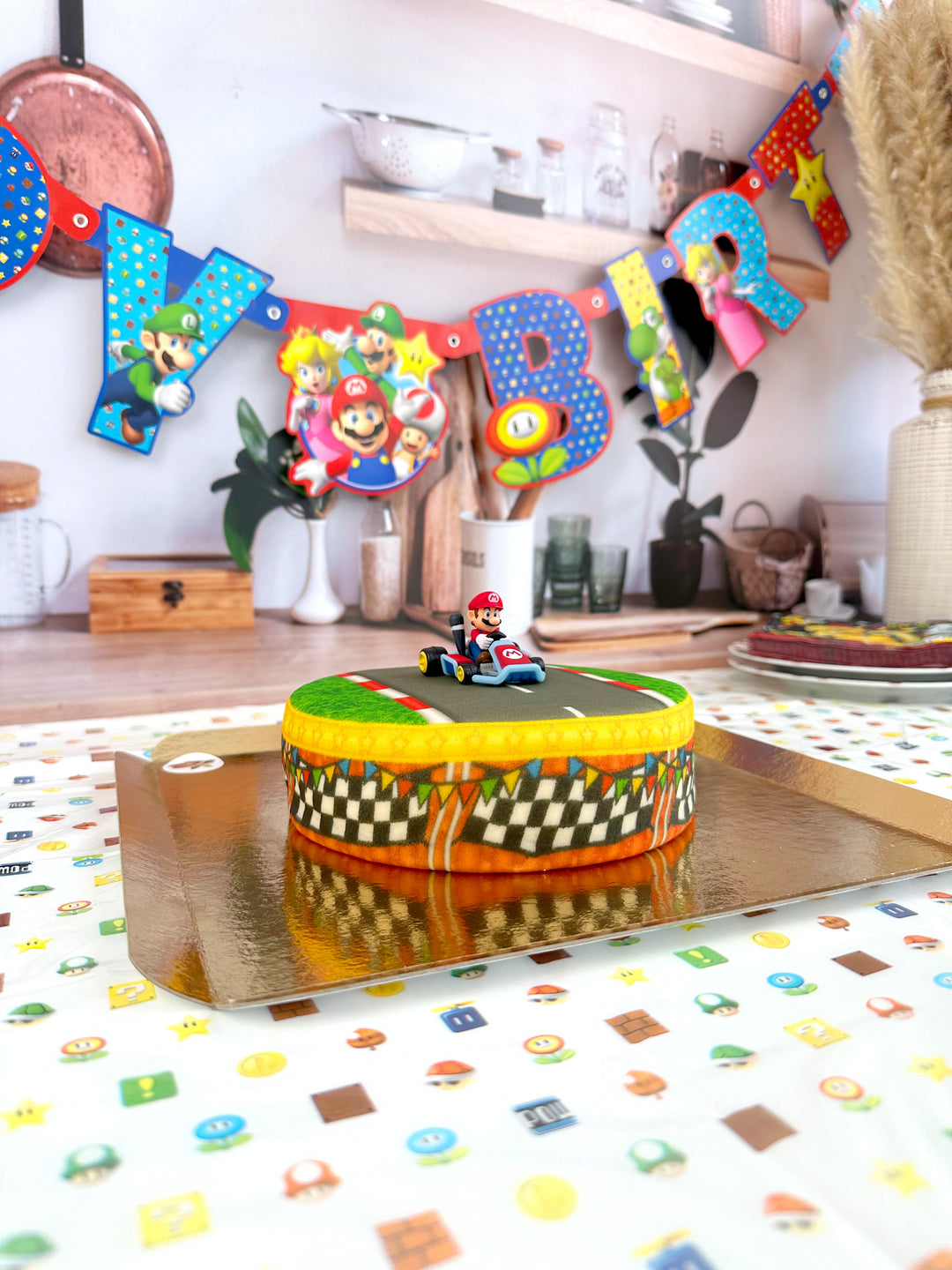 Mario Kart® on Grassland Race Track Cake