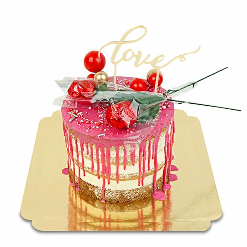 Valentine’s Day Naked Cake