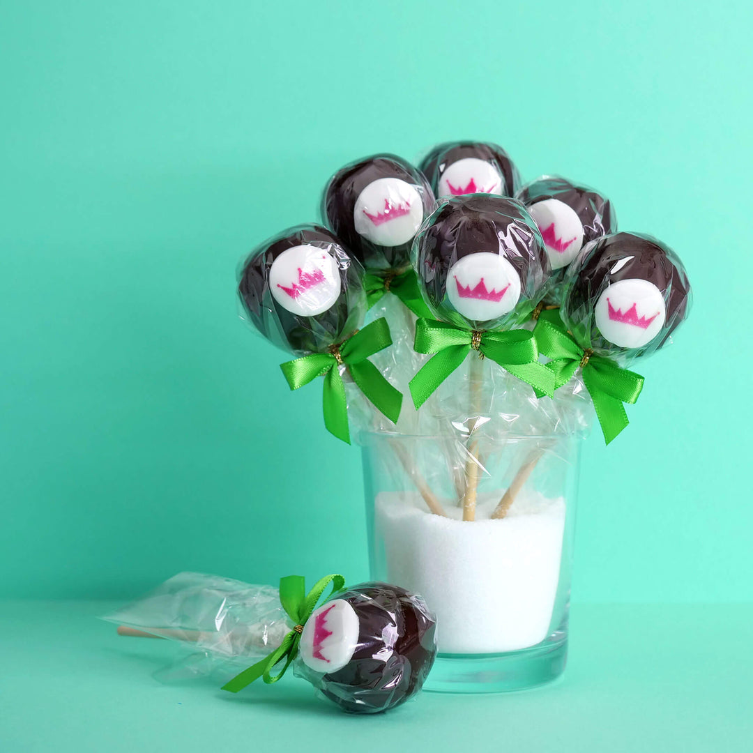 Vegan cake pops with logo (12 pieces)