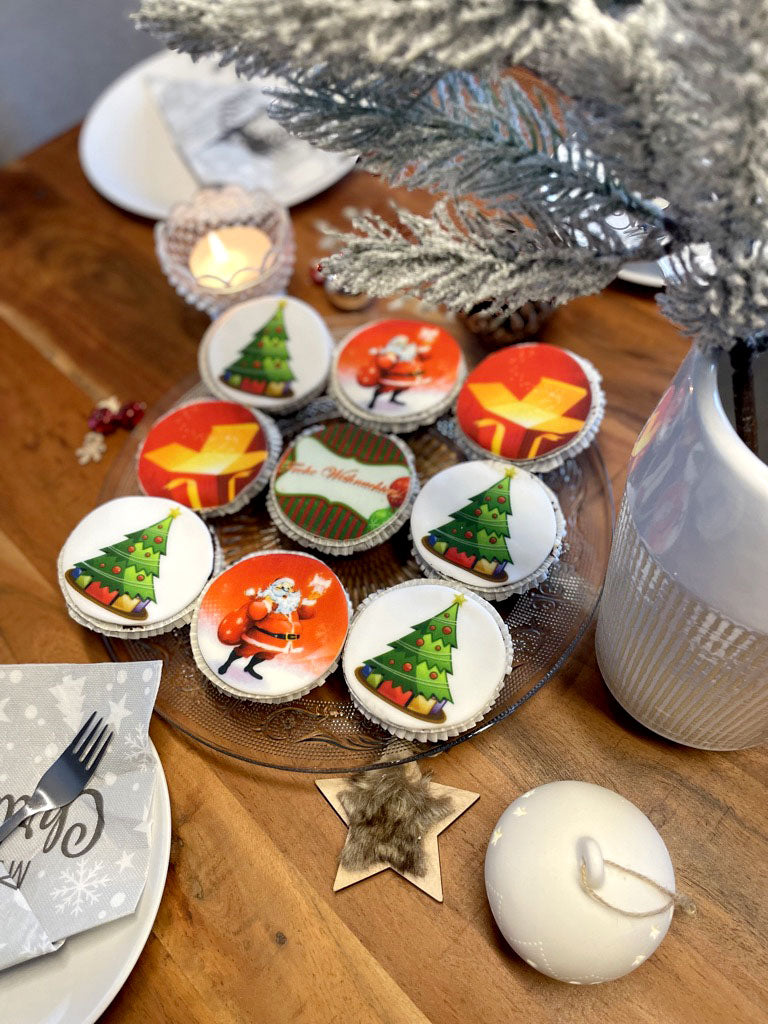 Christmas cupcakes, 9 pieces