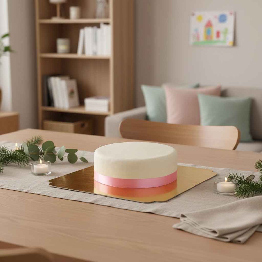 White Cake with Cake Ribbon