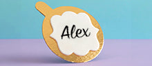 Edible fondant cake topper