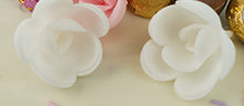 Edible paper roses, white, set of 3
