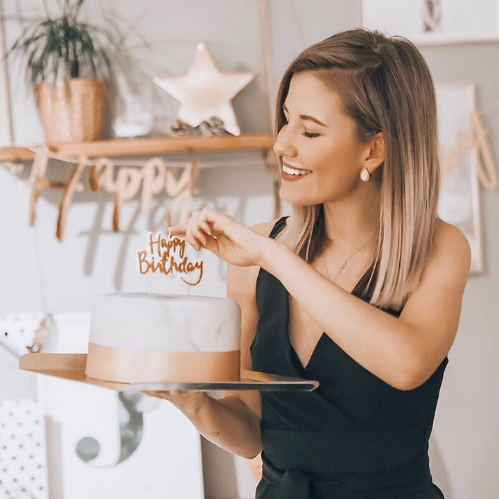 Deluxe Marble Pattern Cake – double height