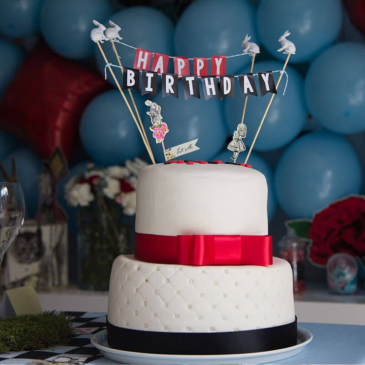Happy Birthday Deluxe two-tier cake – various colours