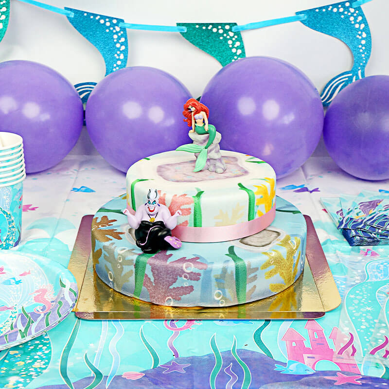 Mermaid party set incl. cake