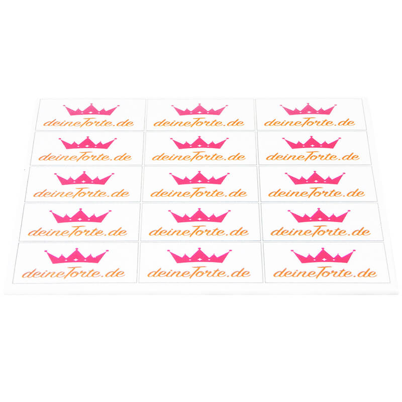 Cake topper – 8x5cm (minimum order of 50)